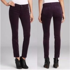 J Brand Womens BlackBerry Corduroy Skinny Pants Size 28